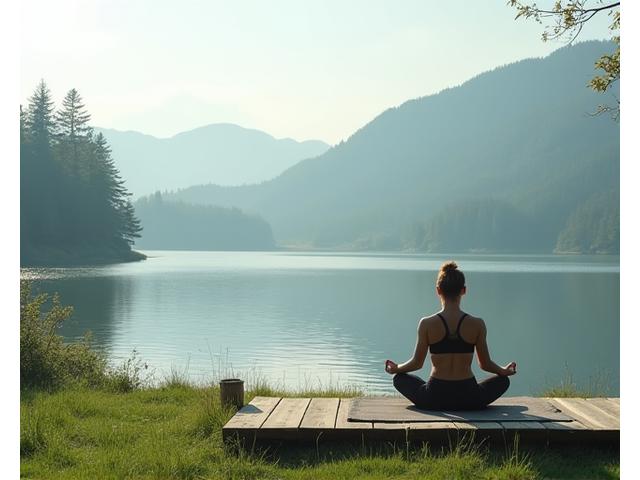 湖畔の静かなヨガリトリート